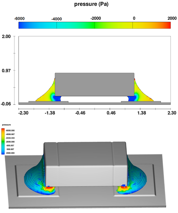 ReflowSolderStressAnalysis_PressureChange FLOW-3D_圧力変化